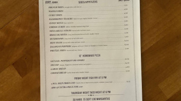 Cruise Inn Grill menu