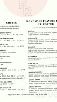 Red Rooster Coffee Roaster Cafe menu