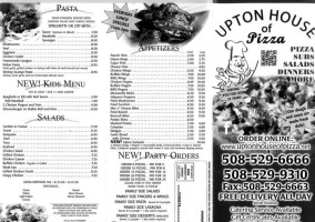 Upton House Of Pizza menu