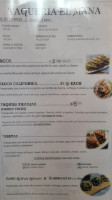 Taqueria El Mana menu