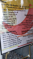Tacos Yoly's menu