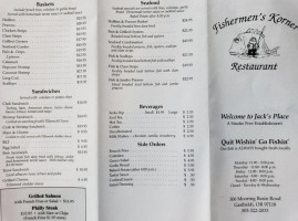 Fisherman's Korner menu