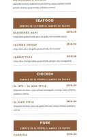 Avo Taco menu