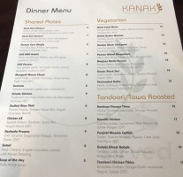 Kanak Indian Kitchen menu