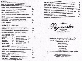 Paymaster Lounge menu