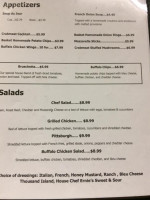 Chef Ernie's menu