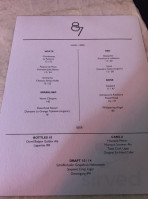 87 Food Drink menu