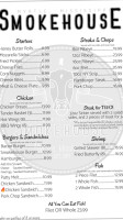 Smokehouse menu