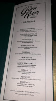 The Green Room menu