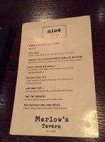 Marlow's Tavern menu