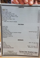 Fairview Diner menu