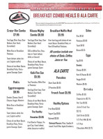 Crater Rim Cafe menu