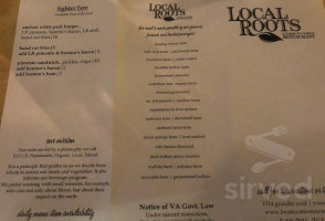 Local Roots Restaurant menu