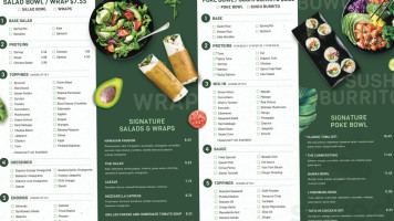 Hawaii Poke Greens menu