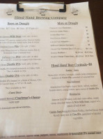 Hired Hand Brewing Co. menu