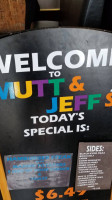 Mutt & Jeff's menu