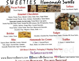 Sweetie's Homemade Ice Cream Sweets menu