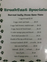Wildcat Cafe menu