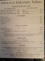 Salvatore's Italiano menu
