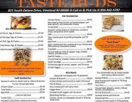 Taste Buds menu