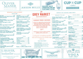 The Grey Market, Savannah menu