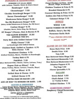 Kapowsin Ale House Grill menu