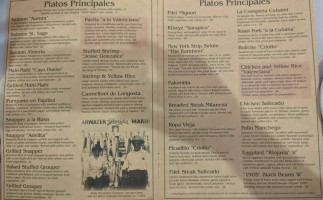 Columbia menu