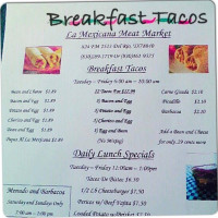 La Mexicana menu