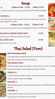 Nakorn Thai Cuisine menu