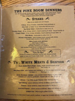 The Pine Room menu
