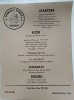 Viola's Pizza Company menu