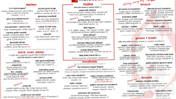 Matchbox Charlottesville menu