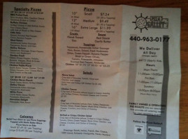 Pizza Galley menu