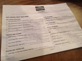 Hop Central Brewing Co And Taproom menu