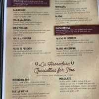 La Herradura Mexican menu