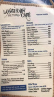 Longhorn Cafe menu