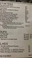 J B Seafood menu