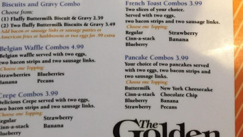 The Golden Pancake House menu
