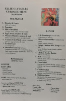 Ellie's 12 Tables menu