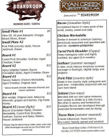 The Boardroom Eureka menu