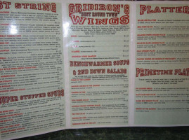 The Gridiron Of Centre menu