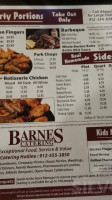 Barnes Restaurant menu
