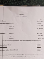 Shoe Inn menu