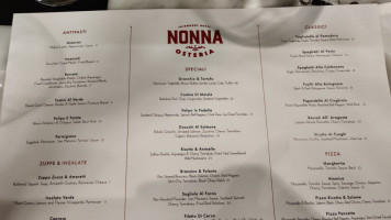 Nonna Osteria menu
