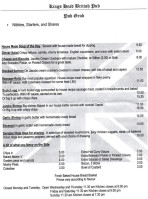 Kings Head British Pub menu