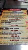 El Zaguan menu
