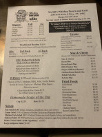 Mcgill's Whiskey Tavern And Grill menu