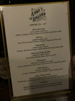 Amor Y Amargo menu