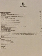 The Hackney menu
