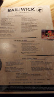 Bailiwick Gastropub menu